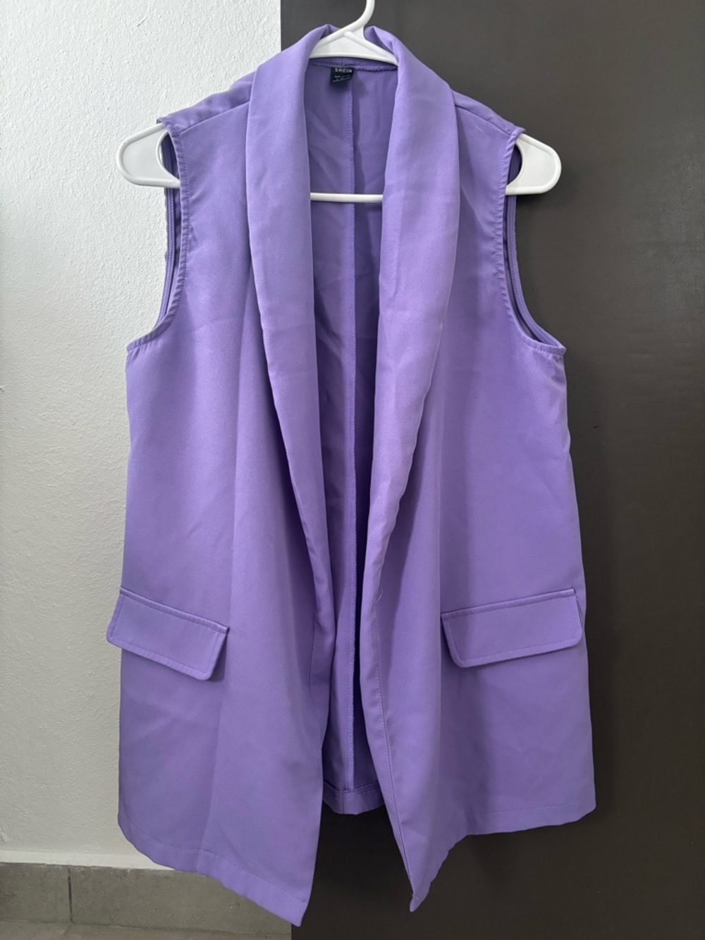 SHEIN Lilac Open Front Shawl Collar Blazer Vest - S - Picture 2 of 4